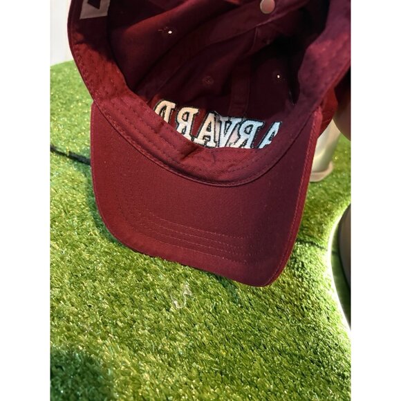 Harvard University Crimson hat cap strap back red retro football unisex mens 1 - Picture 7 of 8